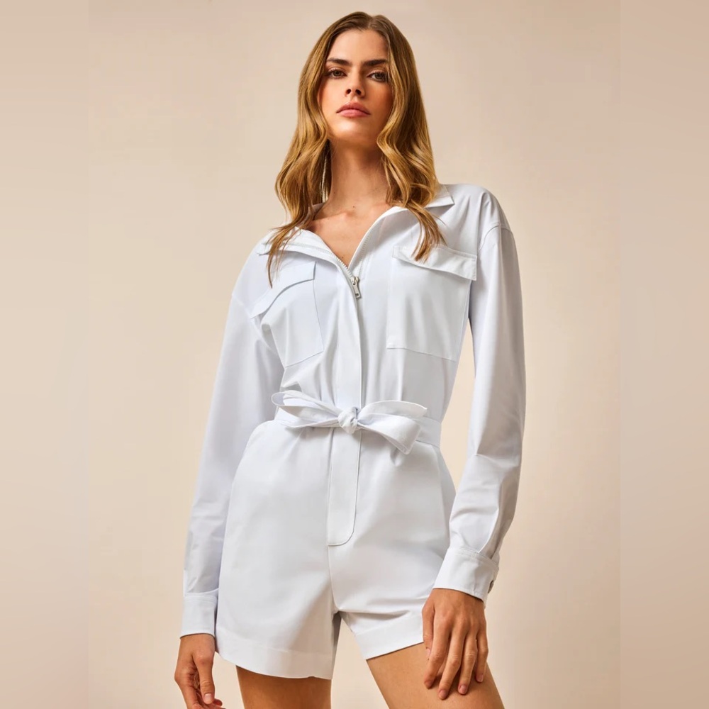 Greyson Phoenix Romper in Arctic (White) | NWT